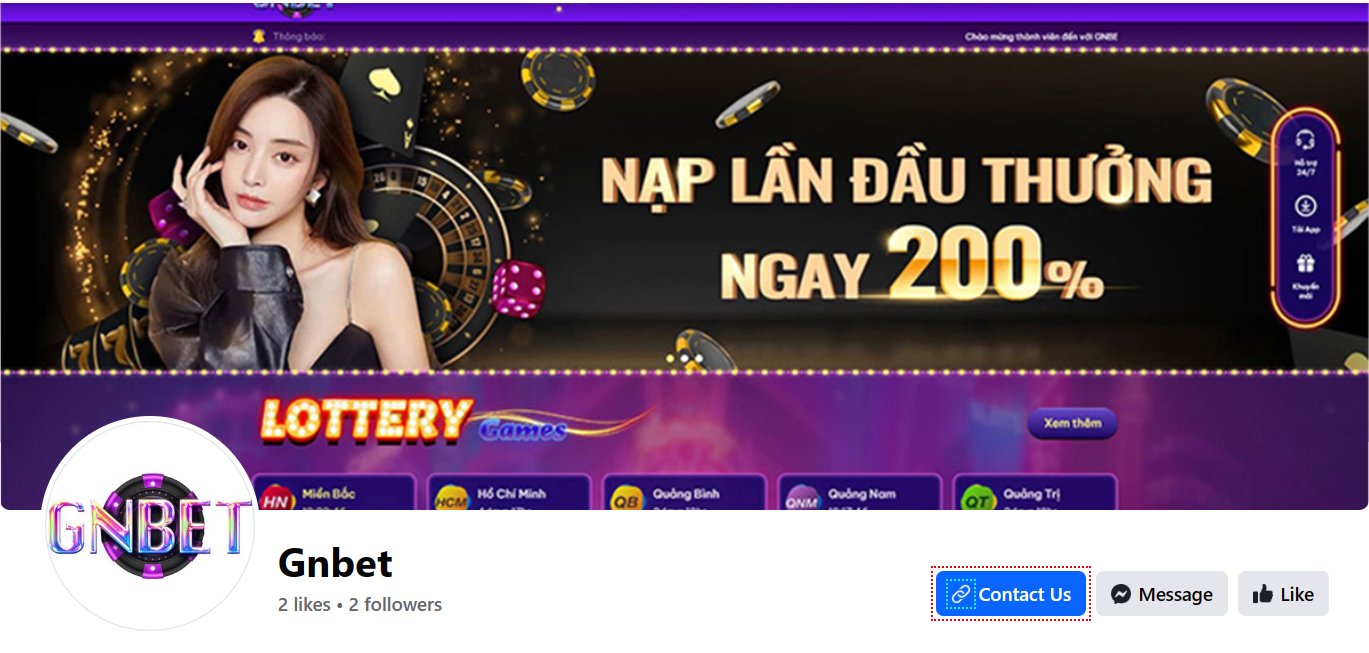 Fanpage chính thức của nhà cái GNBET
