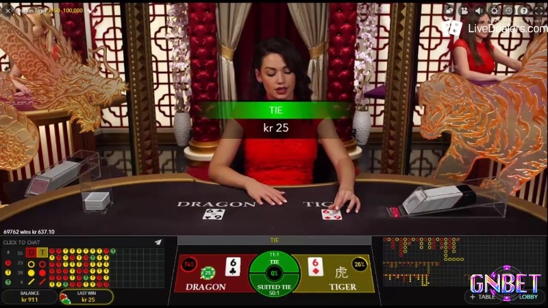 Giao diện giữa baccarat RNG và phiên bản live dealer qua video trực tiếp.