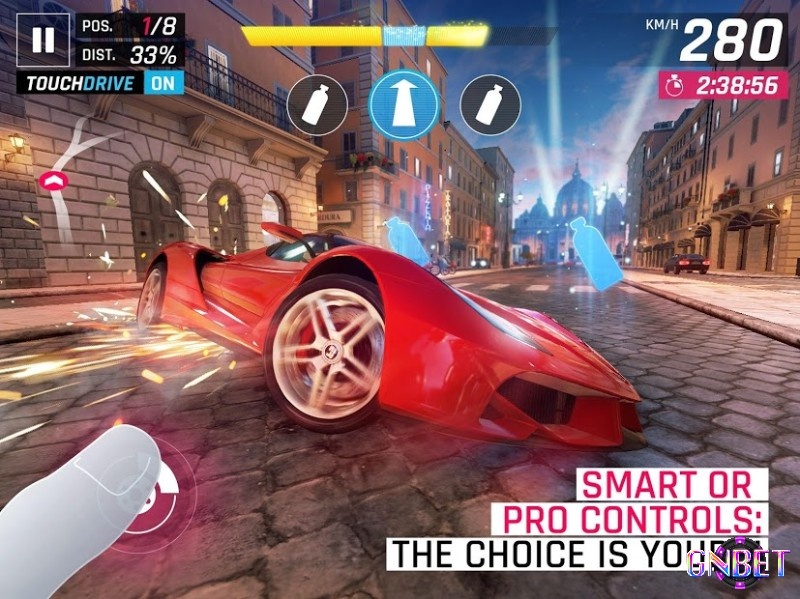 Giao diện điều khiển đa dạng, dễ chơi của Asphalt 9