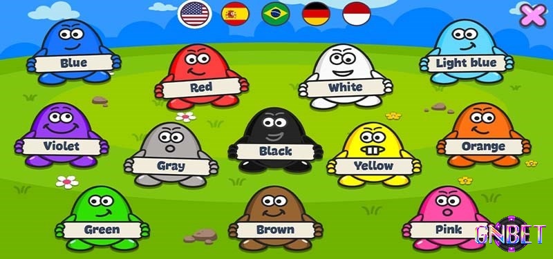 Game Coloring & Learn có đồ họa tươi sáng rực rõ và đẹp mắt phù hợp với trẻ nhỏ