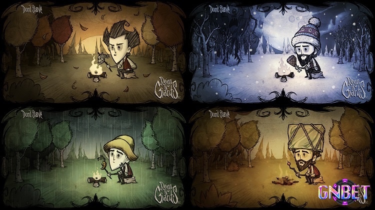 Don’t starve với thiết kế 2D độc đáo và cuốn hút, tựa game rất dễ thao tác