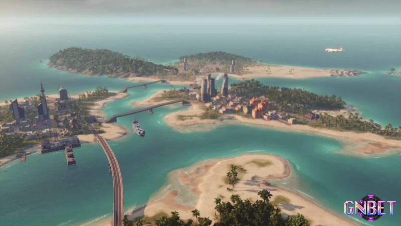 Hệ thống quần đảo trong Tropico 6 cho phép kết nối qua cầu - tuyến giao thông