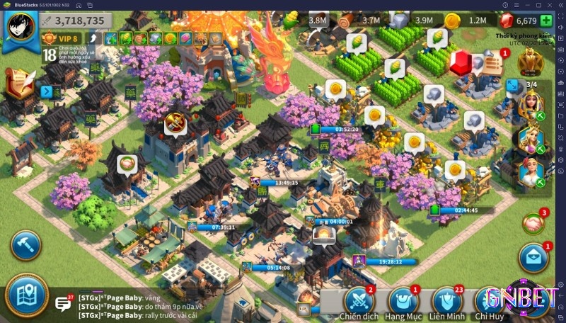 Tùy chỉnh đồ họa và âm thanh trong phần cài đặt để Rise of Kingdoms chạy mượt hơn