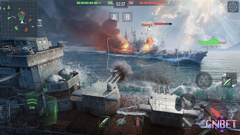 Game tàu chiến thiên về tính toán và dự đoán chính xác
