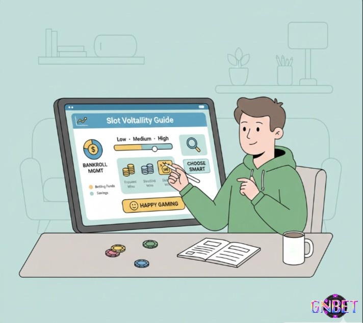 Người chơi slot đang nghiên cứu độ biến động cùng quản lý ngân sách và lựa chọn trò chơi thông minh
