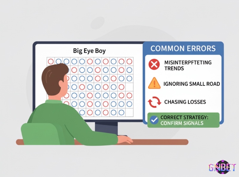 Người chơi baccarat nên tham khảo các lỗi phổ biến khi sử dụng Big Eye Boy nhằm hạn chế sai sót trong quá trình chơi