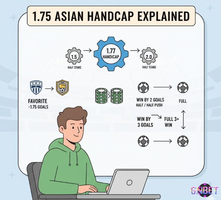 Người chơi cá cược bóng đá tìm hiểu về kèo 1.75 là gì chi tiết