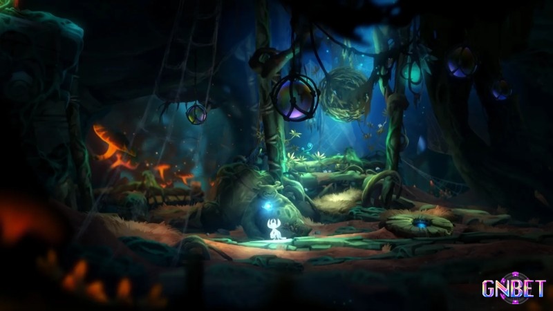 Ori đứng gần một điểm lưu tự tạo, xung quanh là địa hình nhiều bẫy và lối rẽ