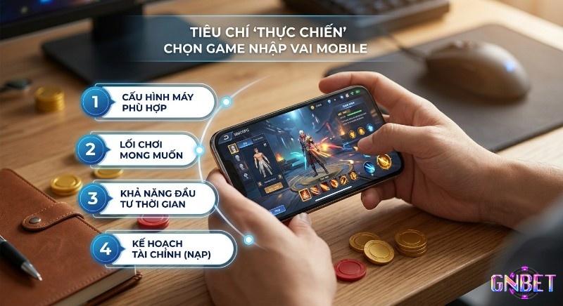 Checklist 4 tiêu chí thực chiến chọn game online nhập vai mobile, gồm cấu hình, lối chơi, thời gian, tài chính, tránh ức chế