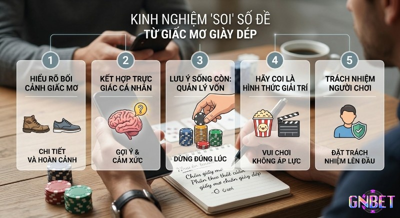 Cẩm nang 5 bước thực hành soi số đề từ giấc mơ giày dép đánh số gì, hướng dẫn quản lý vốn và đặt trách nhiệm người chơi lên hàng đầu