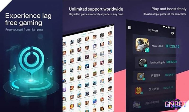 Ứng dụng UU Game Booster hiển thị tối ưu mạng và bộ nhớ cho game mobile