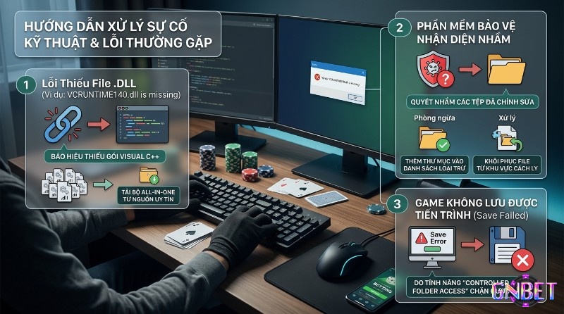 Xử lý sự cố kỹ thuật khi tải game Evil Genius 2 miễn phí: lỗi thiếu file .dll, phần mềm bảo vệ, game không lưu tiến trình (Save Failed) do Controlled Folder Access