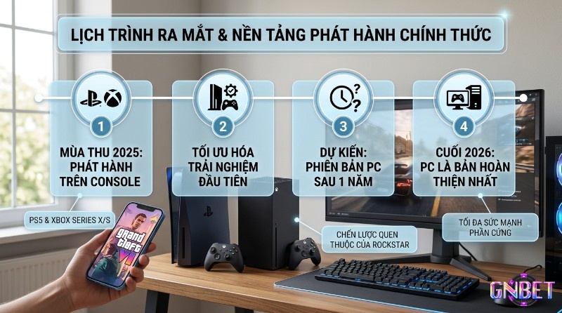Lịch trình ra mắt thông tin GTA 6 của Rockstar Games: mùa thu 2025 trên PlayStation 5, Xbox Series X/S, PC cuối 2026 là bản hoàn thiện nhất