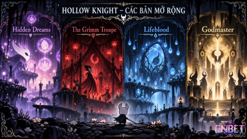 Các gói nội dung tải game Hollow Knight miễn phí bổ sung boss, nhiệm vụ và thử thách mới
