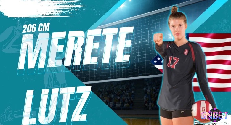 Merete Lutz nổi bật với thể hình 206 cm ở vị trí đối chuyền
