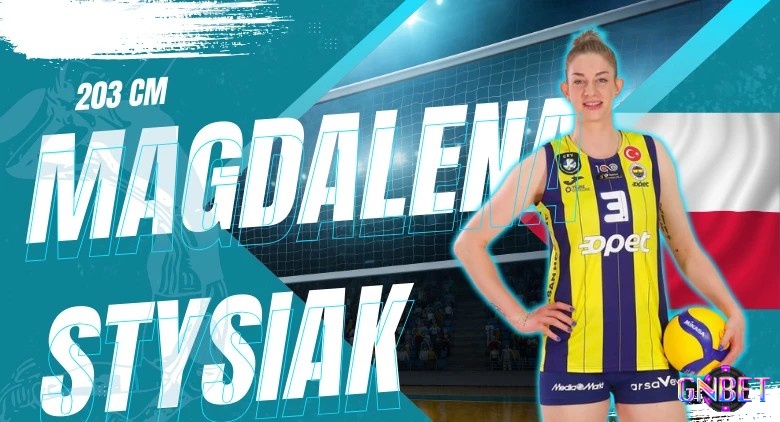 Magdalena Stysiak là đối chuyền cao 203 cm của bóng chuyền Ba Lan
